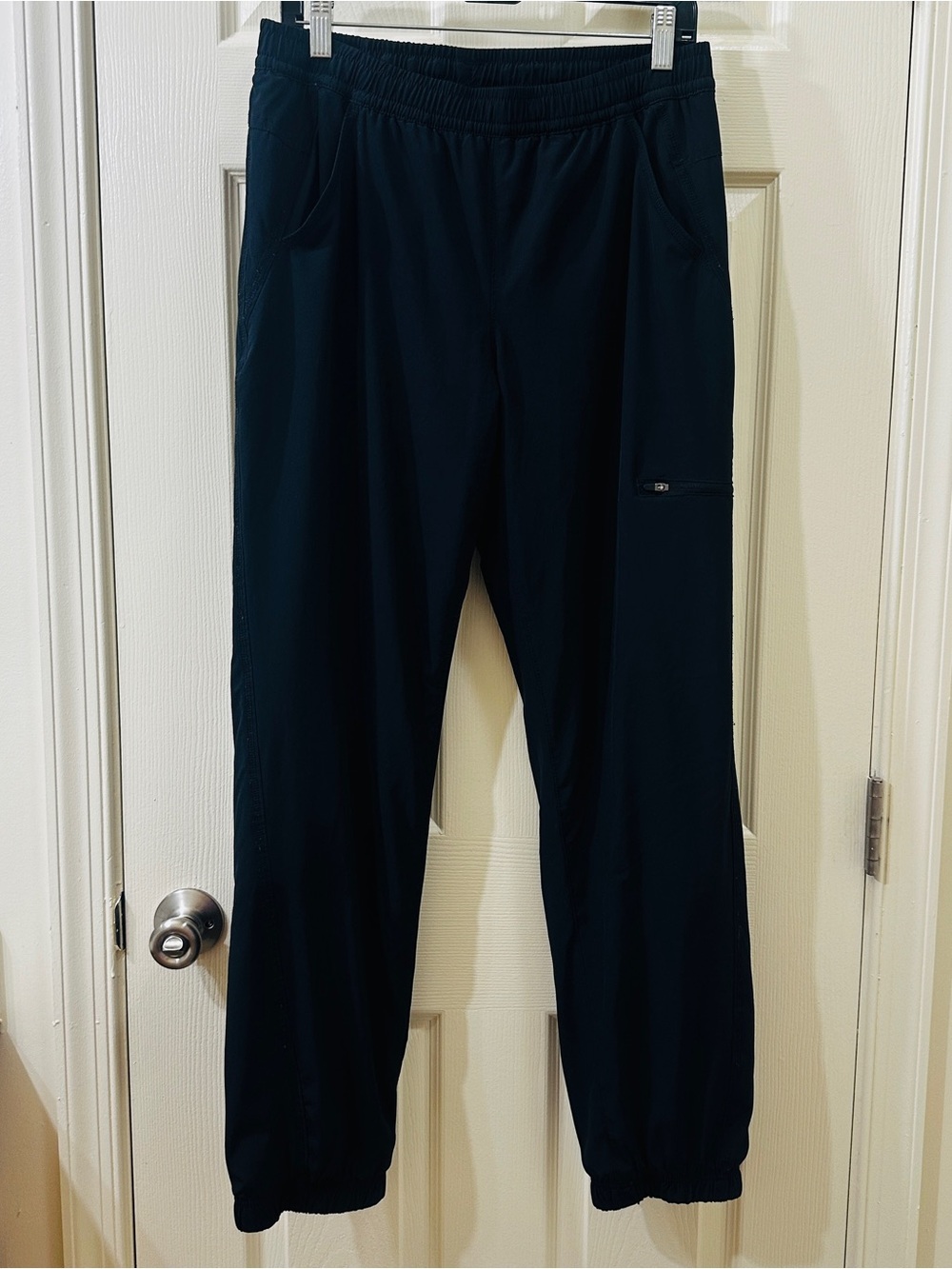 Eddie Bauer Women's Fleece Lined Black Elastic Waist Casual Pants